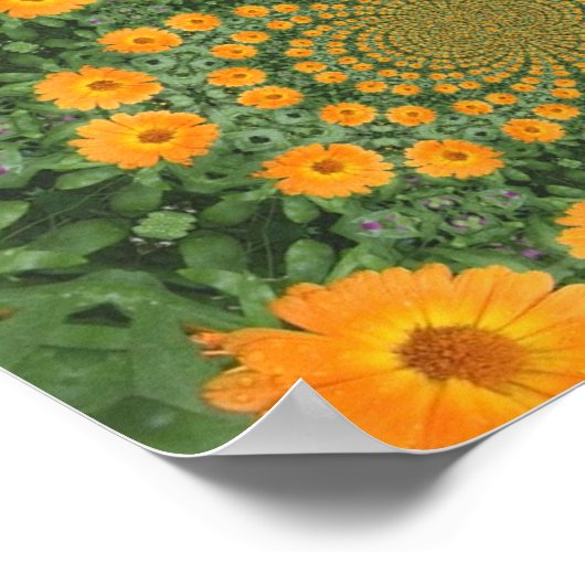 poster van kaleidoscopische bloemen (Hoek)