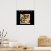 Poster van kalkoenen ... Dank u en ja! (Keuken)