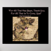 Poster van kalkoenen ... Dank u en ja! (Voorkant)