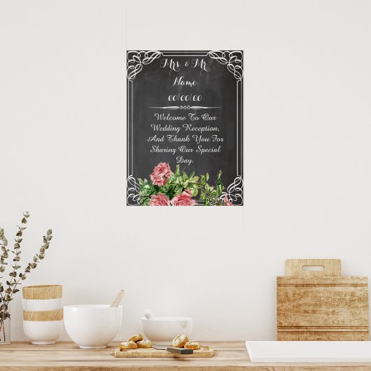 poster van karton, poster van bruiloft (Keuken)