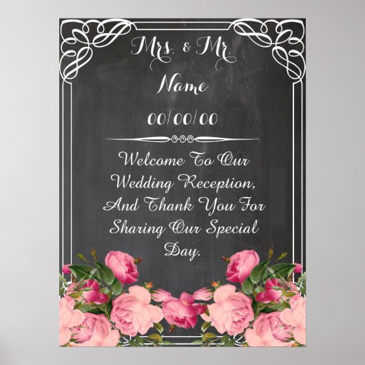 poster van karton, poster van bruiloft (Voorkant)