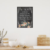 poster van karton, poster van bruiloft (Keuken)