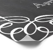 poster van karton, poster van zwartbordbruiloft (Hoek)