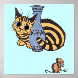 Poster van kat en muis