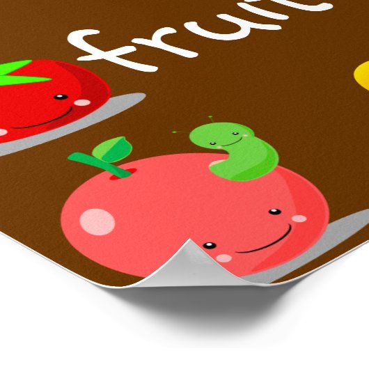 Poster van Kawaii Fruit (Hoek)