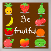 Poster van Kawaii Fruit (Voorkant)