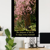 Poster van kerriebloesems (Thuiskantoor)