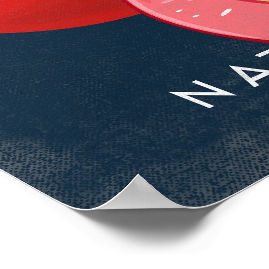 Poster van kersen  fruitetiket (Hoek)