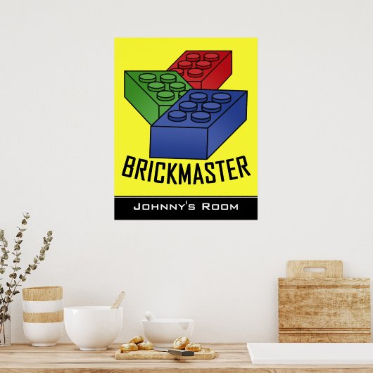 Poster van kinderbouwstenen (Keuken)