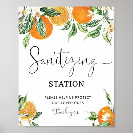 Poster van kleine kutie Sanitizing Station (Voorkant)