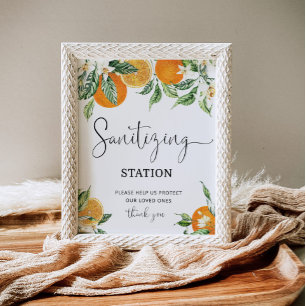 Poster van kleine kutie Sanitizing Station