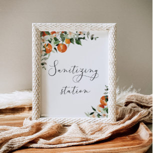 Poster van kleine kutie Sanitizing Station