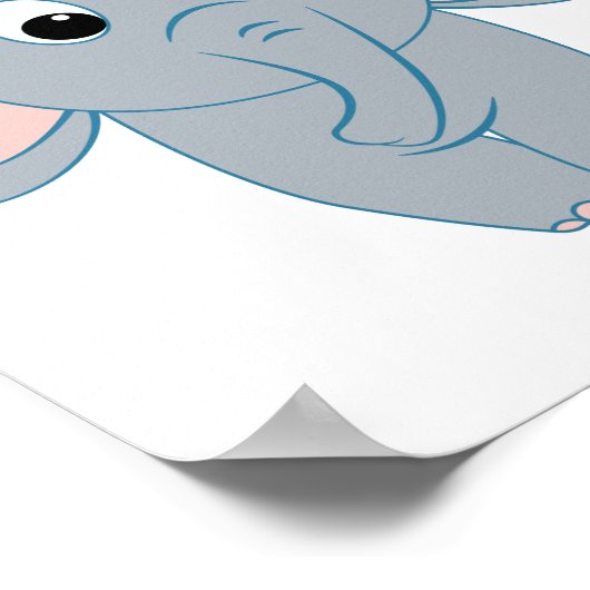 Poster van kleine olifanten (Hoek)