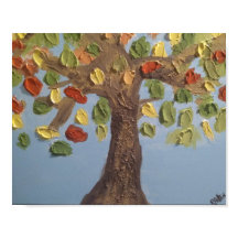 Poster van kleurrijke bomen