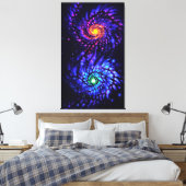 Poster van kleurrijke sterrenstelsels canvas afdruk (Insitu (Slaapkamer))