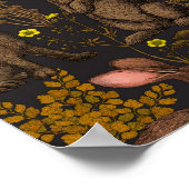 Poster van konijnen en bossen (Hoek)