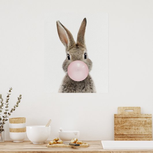 Poster van konijnenblauw (Keuken)