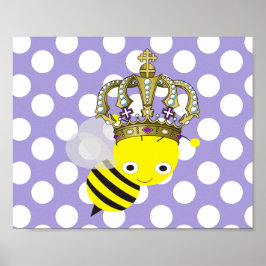Poster van koningin Bee Polka Dot