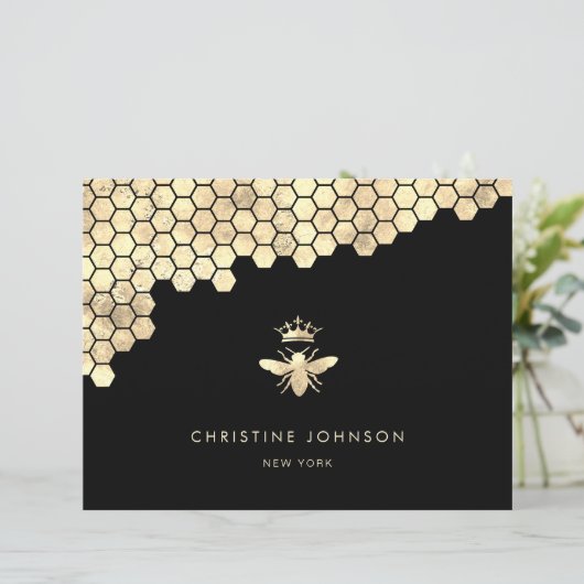 Poster van koningin-bijendesign (Staand voorkant)