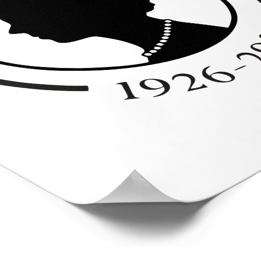 Poster van koningin Elizabeth (Hoek)