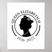 Poster van koningin Elizabeth (Voorkant)