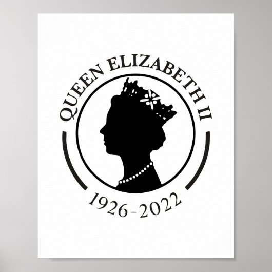 Poster van koningin Elizabeth (Voorkant)