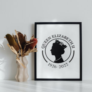 Poster van koningin Elizabeth