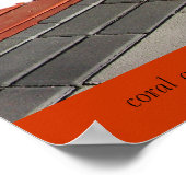 Poster van koraal en ijzerwatten (Hoek)