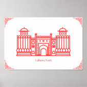 Poster van Lahore Fort Pakistan (Voorkant)