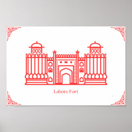 Poster van Lahore Fort Pakistan