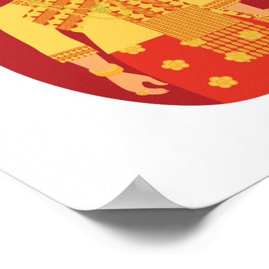 Poster van Laotian (Red) Matryoshka (Hoek)