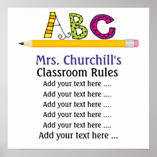 Poster van leerkrachten op school - SRF