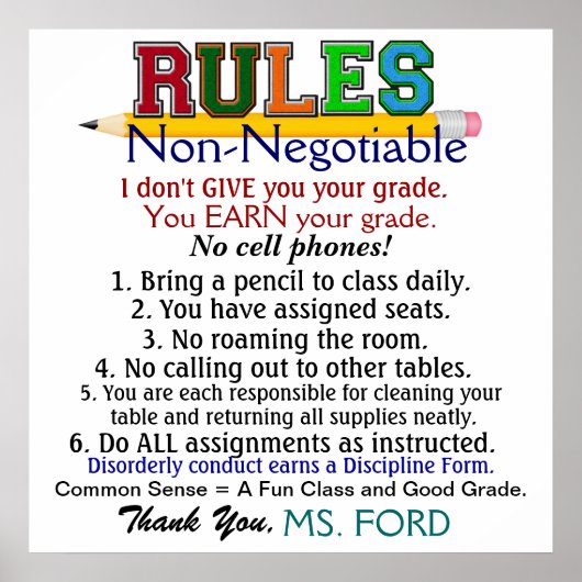 Poster van leerkrachten op school - SRF (Voorkant)