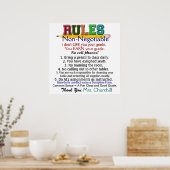 Poster van leerkrachten op school - SRF (Keuken)