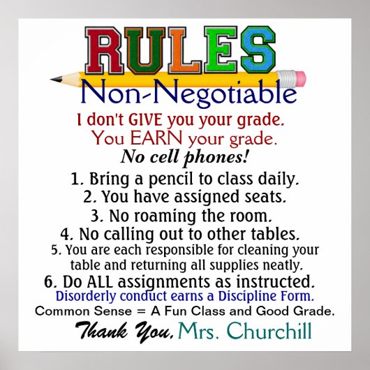 Poster van leerkrachten op school - SRF (Voorkant)