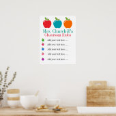 Poster van leerkrachten op school - SRF (Keuken)