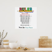 Poster van leerkrachten op school - SRF (Keuken)