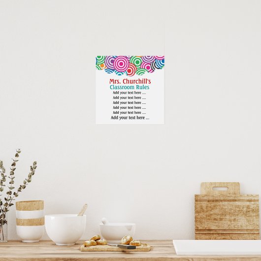 Poster van leerkrachten op school - SRF (Keuken)