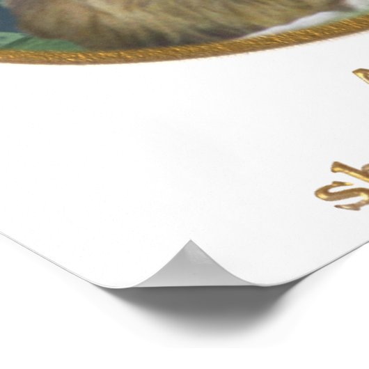 poster van leeuw en lammeren (Hoek)