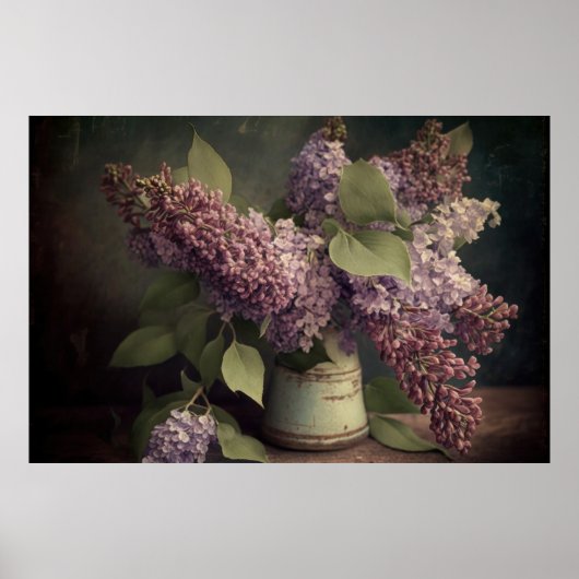 Poster van lente-Lilacs-stilleven - Downloadbaar (Voorkant)