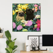 Poster van lentepugs (Thuiskantoor)