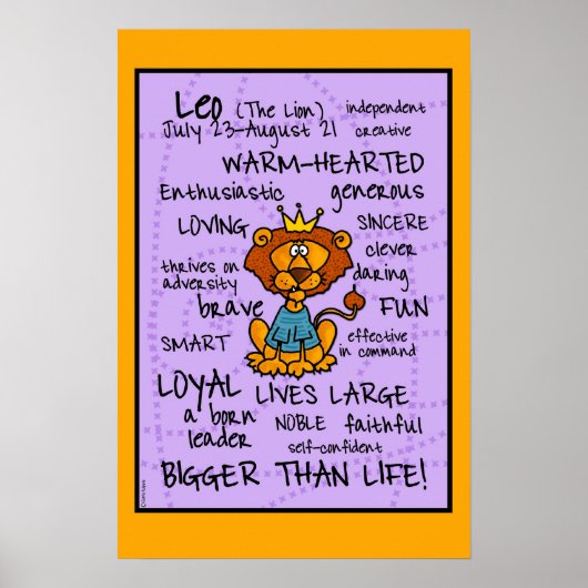 poster van leo-tekstwolk (Voorkant)