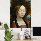 Poster van Leonardo da Vinci's, Ginevra de' Benci (Thuiskantoor)