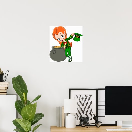 Poster van Leprechaun Girl (Thuiskantoor)