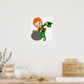 Poster van Leprechaun Girl (Keuken)