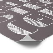 Poster van liefde en sterke koffie (Hoek)