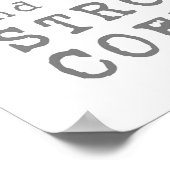 Poster van liefde en sterke koffie (Hoek)