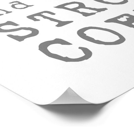 Poster van liefde en sterke koffie (Hoek)