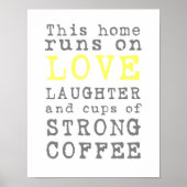 Poster van liefde en sterke koffie (Voorkant)