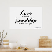 Poster van liefde en vriendschap (Keuken)